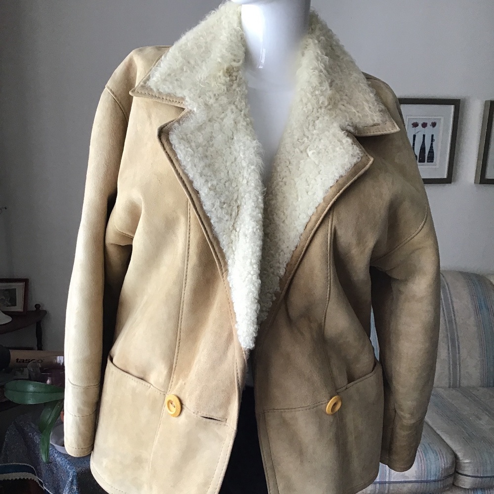 Genuine Lamb fur and sheep skin coat